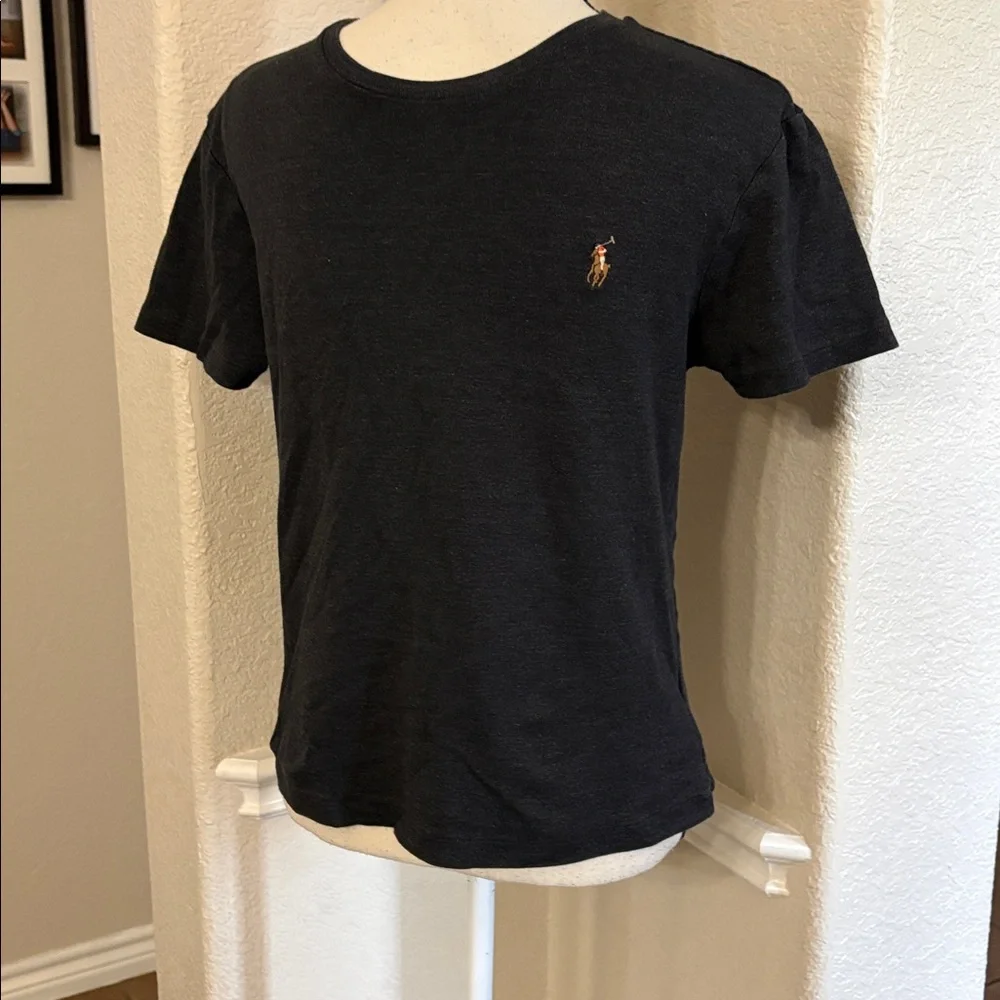 Polo Ralph Lauren custom fit gray marled jersey crewneck short sleeve Tee Size S